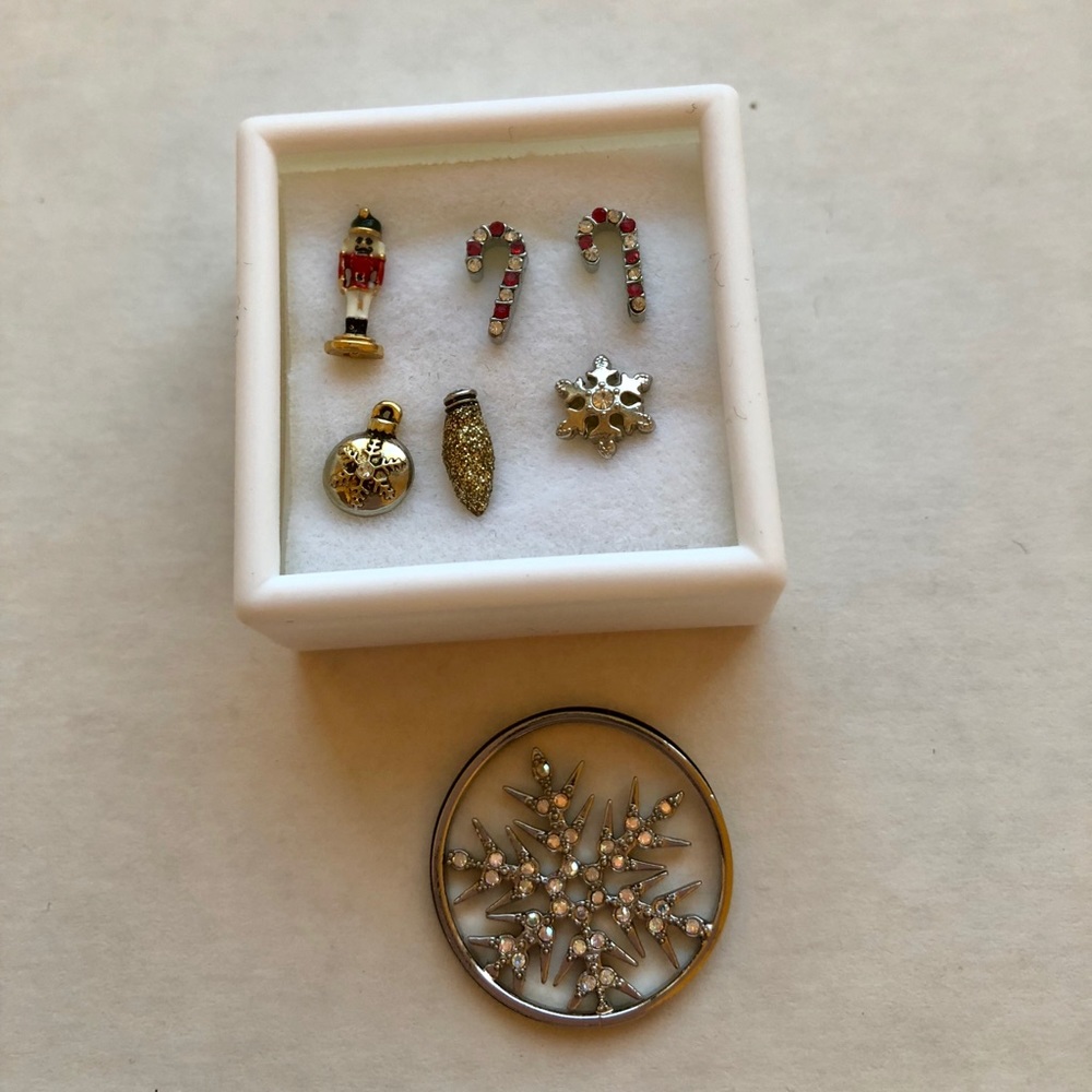 Origami Owl charms and Lg plate